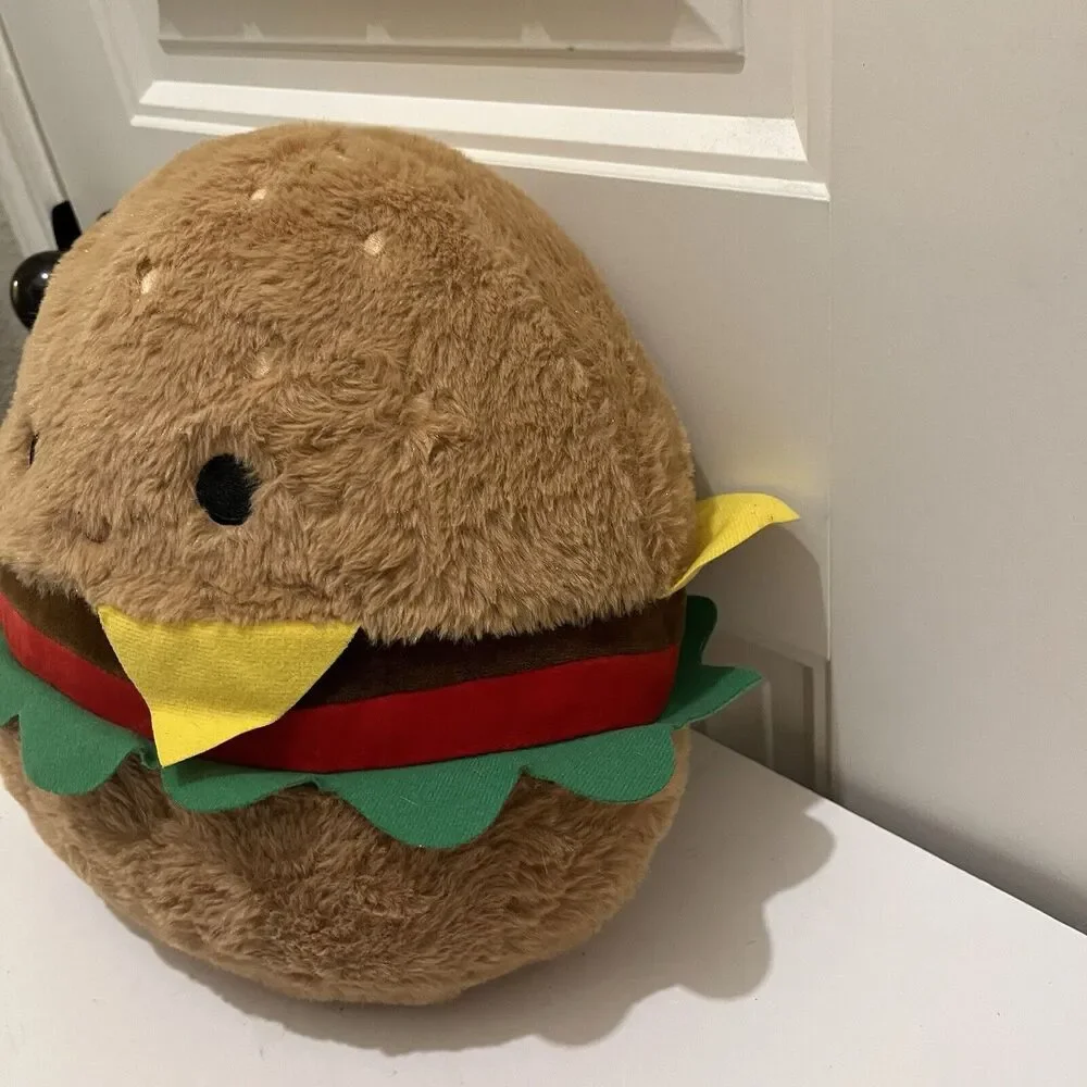 Kellytoy Fuzz A Mallows Cheeseburger Hamburger Food Plush 11